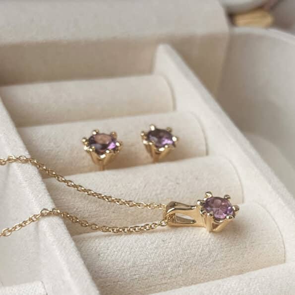 Scrouples Amethyst Vedhæng 8 Karat Guld 215183