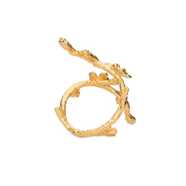 Flora Danica Forglemmigej Statement Ring Forgyldt 907.FMN-StRi-G